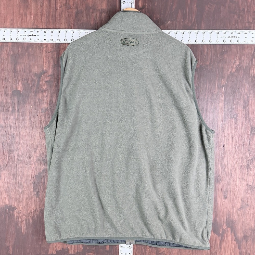 Drake‎ Waterfowl Systems Vest Fleece Full Zip Outdoors Green Mock Men's 2XL XXL - Picture 9 of 10